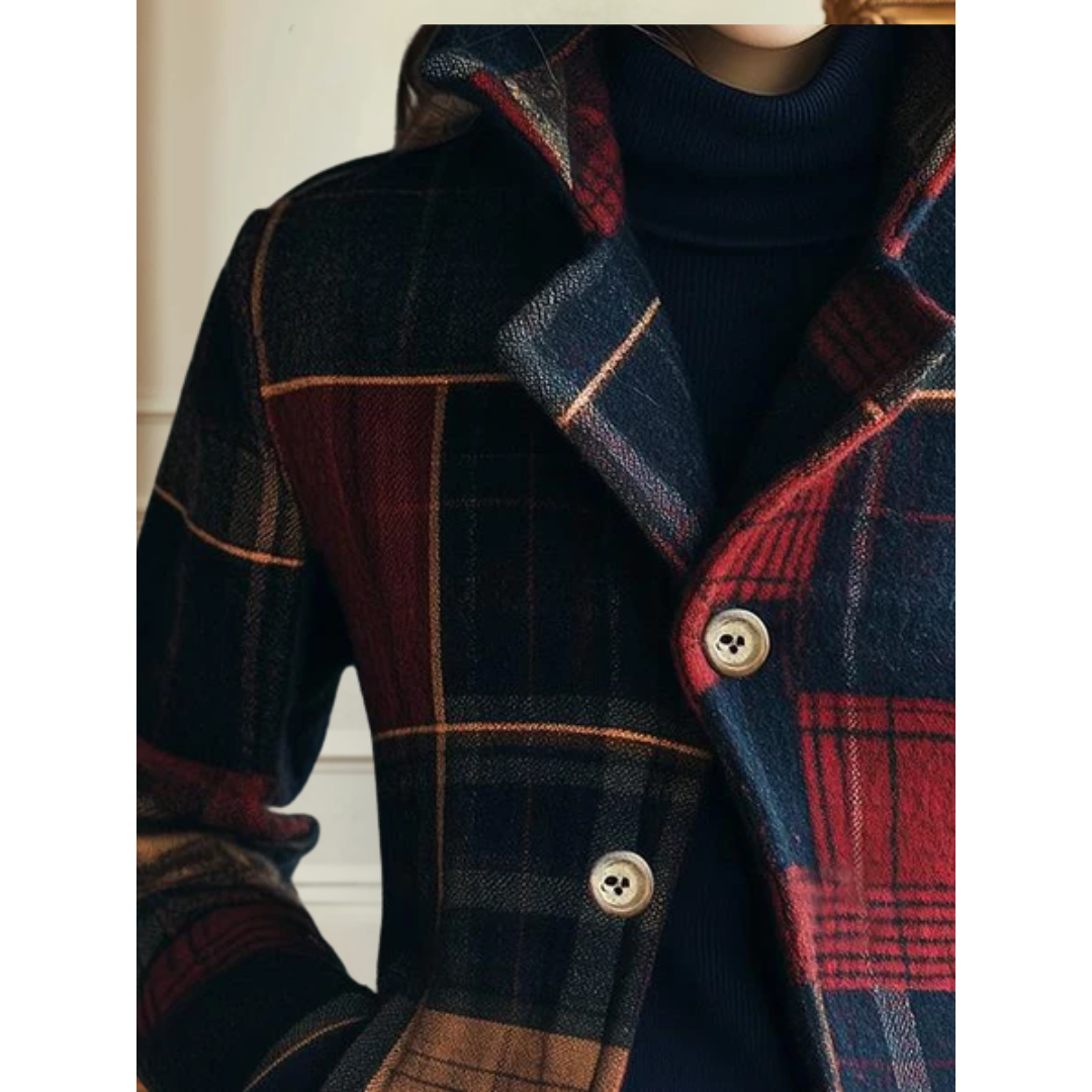 Nikki | Classic Plaid Wool Jacket